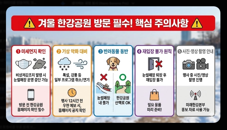 한강공원 겨울 나들이 완벽 가이드 눈썰매·축제 총정리