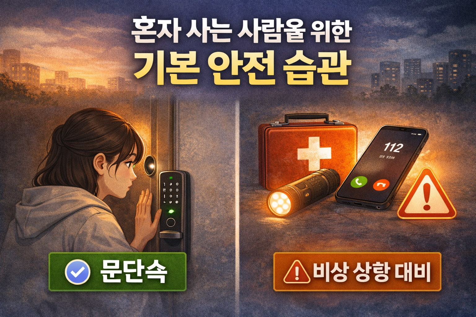 혼자 사는 사람을 위한 기본 안전 습관