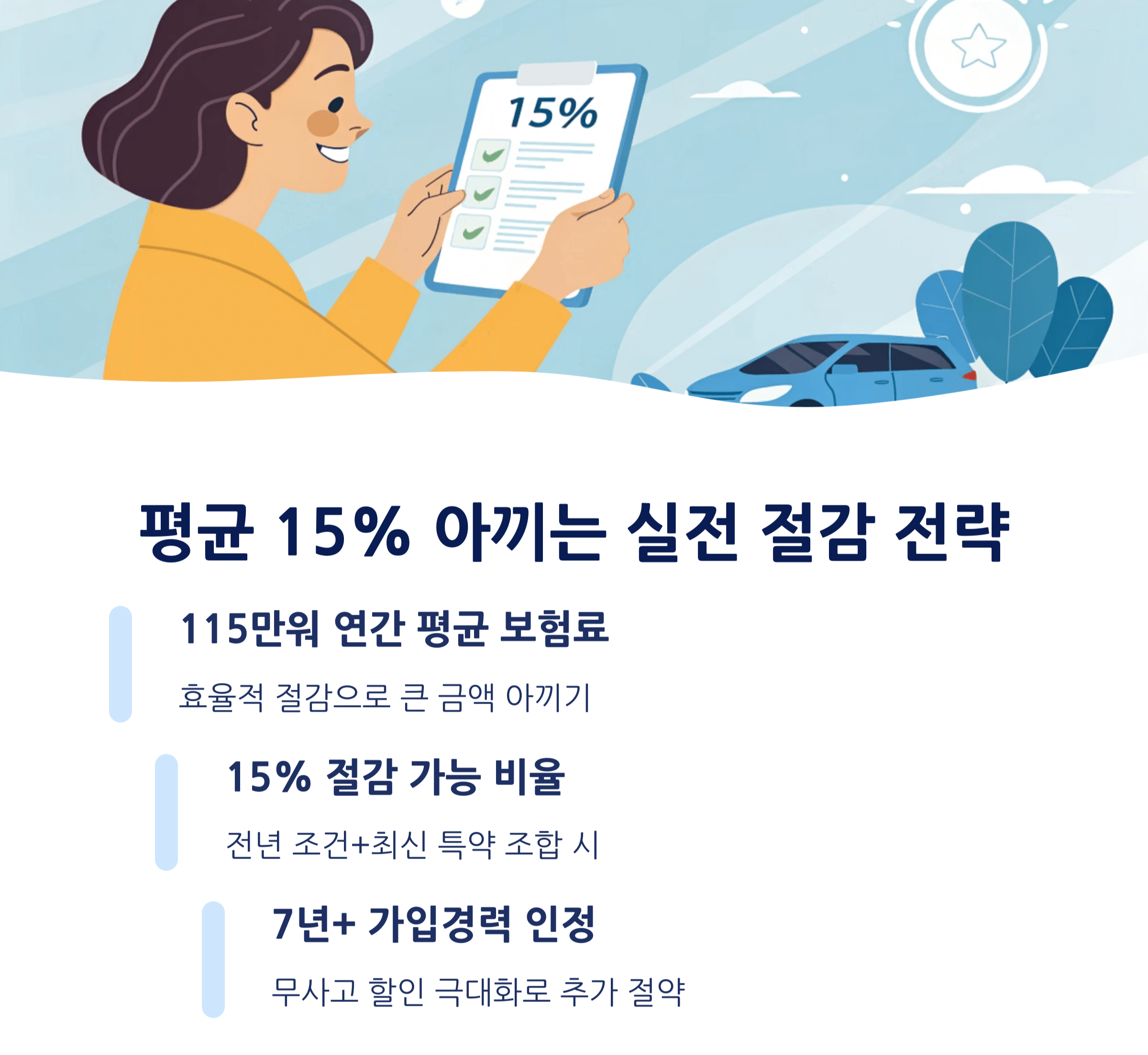 자동차보험 절감 전략 - 평균 15% 아끼는 실전 팁