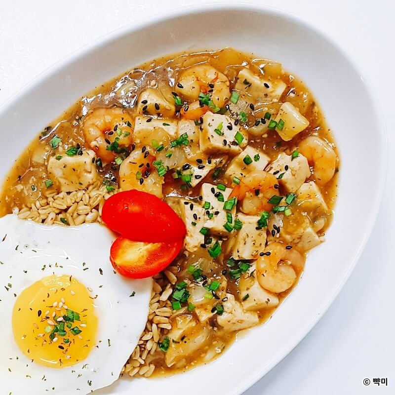 두부새우덮밥-중화-요리-다이어트-레시피