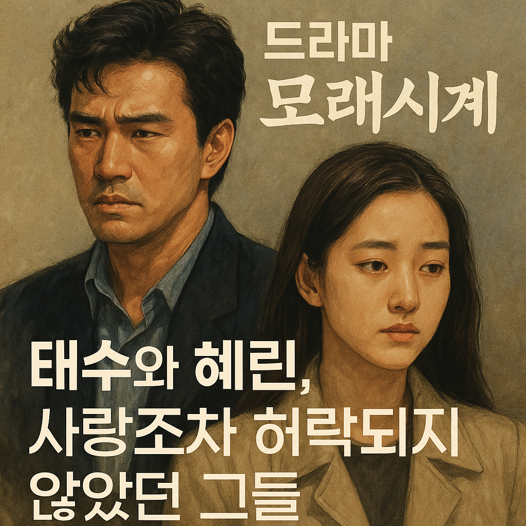 드라마 <모래시계> 태수와 혜린, 사랑조차 허락되지 않았던 그들