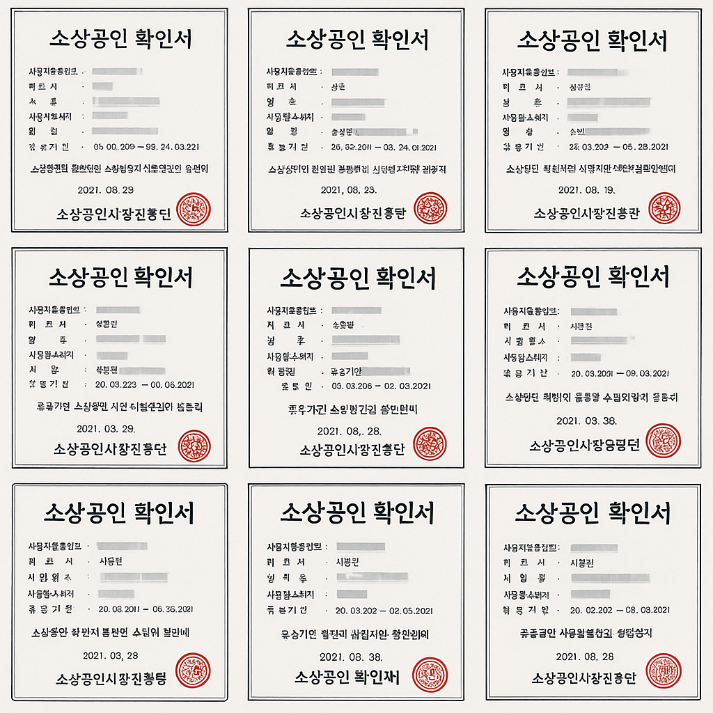 소상공인 확인서 발급방법