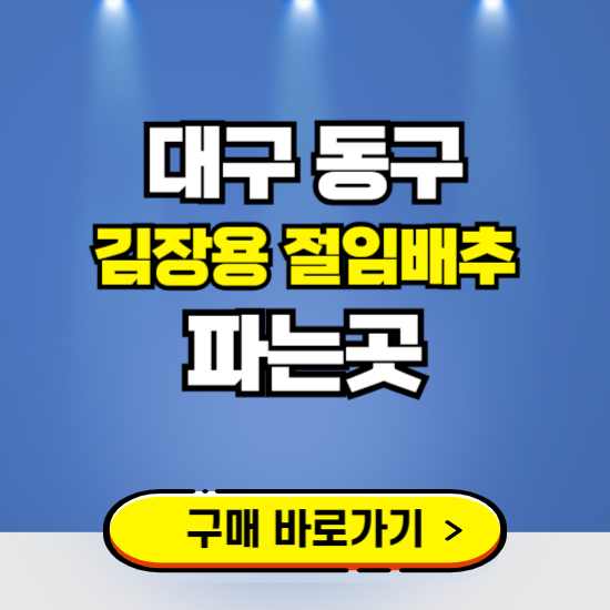 대구 동구 절임배추 사전예약 구입하는곳 ❘ 김장배추 파는곳 가격보기