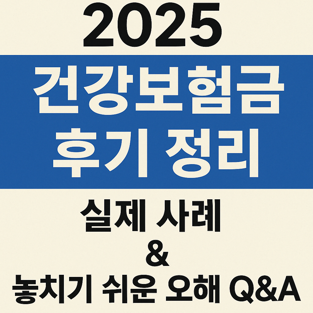 2025 건κ°λ³΄ν νκΈκΈ νκΈ° μ 리 – μ€μ μ¬λ‘ & λμΉκΈ° μ¬μ΄ μ€ν΄ Q&A