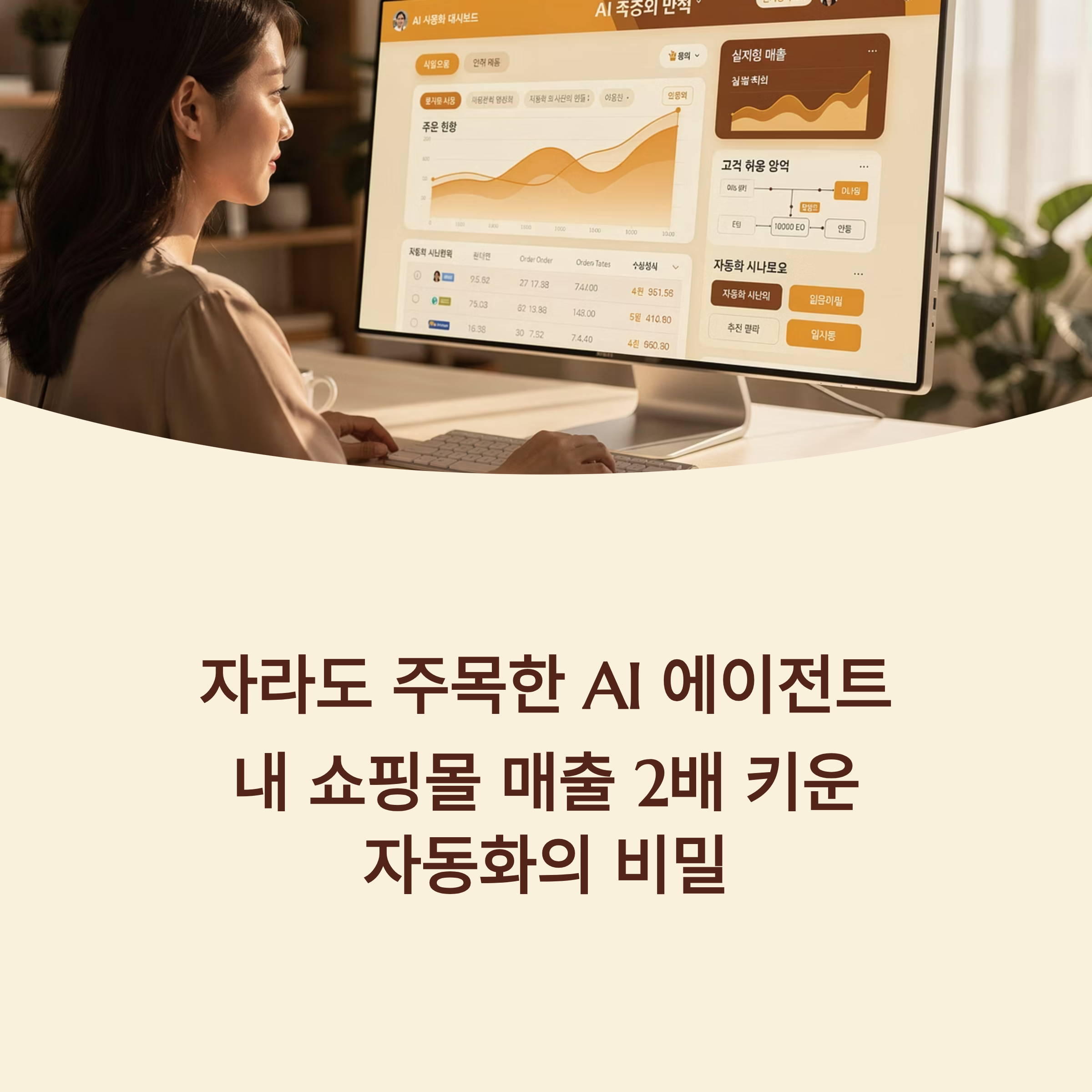 AI 자동화로 매출을 두 배 올린 쇼핑몰 운영 비법 공개! 자라도 선택한 AI 에이전트 활용법, 지금 내 쇼핑몰에 바로 적용해보세요.