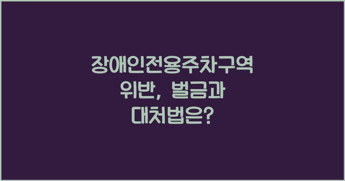 장애인전용주차구역 위반