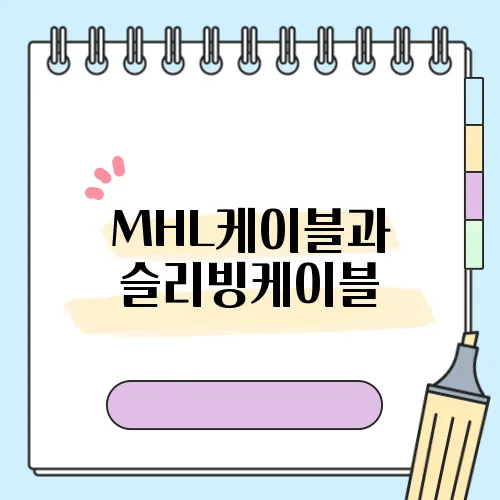 MHL케이블과 슬리빙케이블, 옵티컬 케이블의 차이와 용도 알아보자