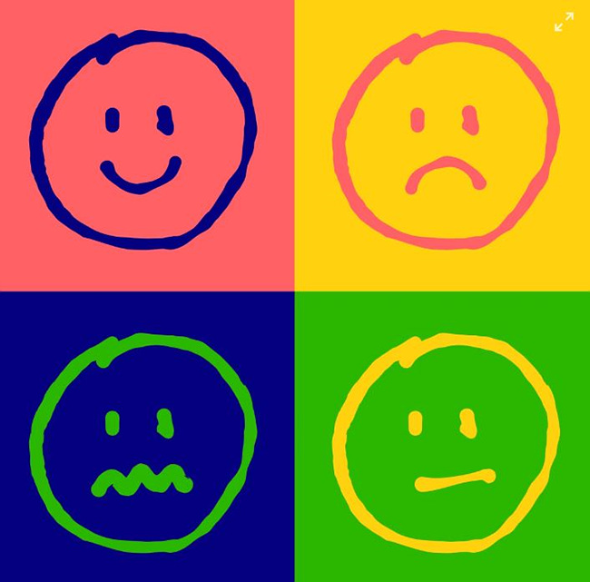 동그라미에 다양한 얼굴표정이 그려진 일러스트사진,출처: unsplash 제공