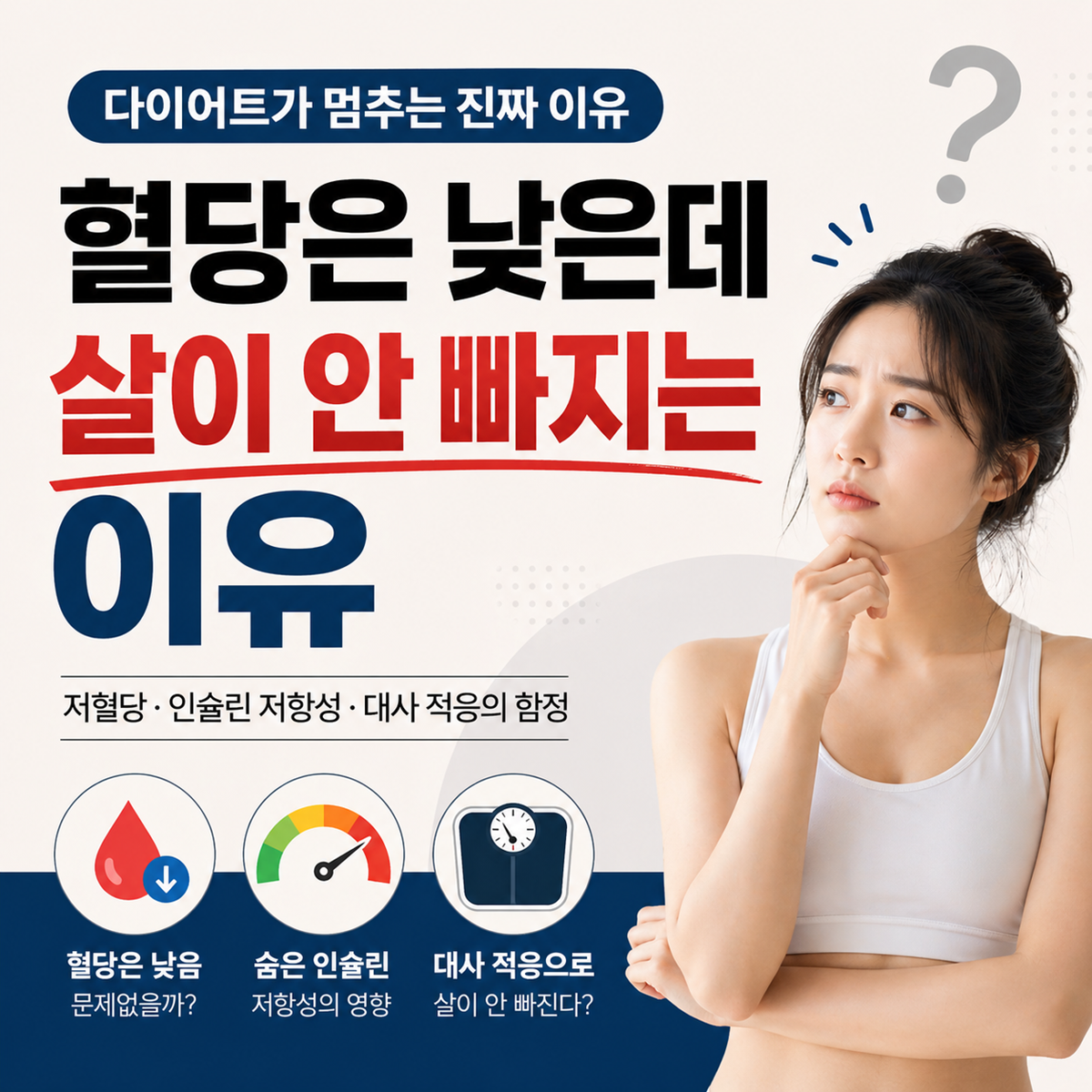 다이어트가 멈추는 진짜 이유: 혈당은 낮은데 살이 안 빠지는 이유