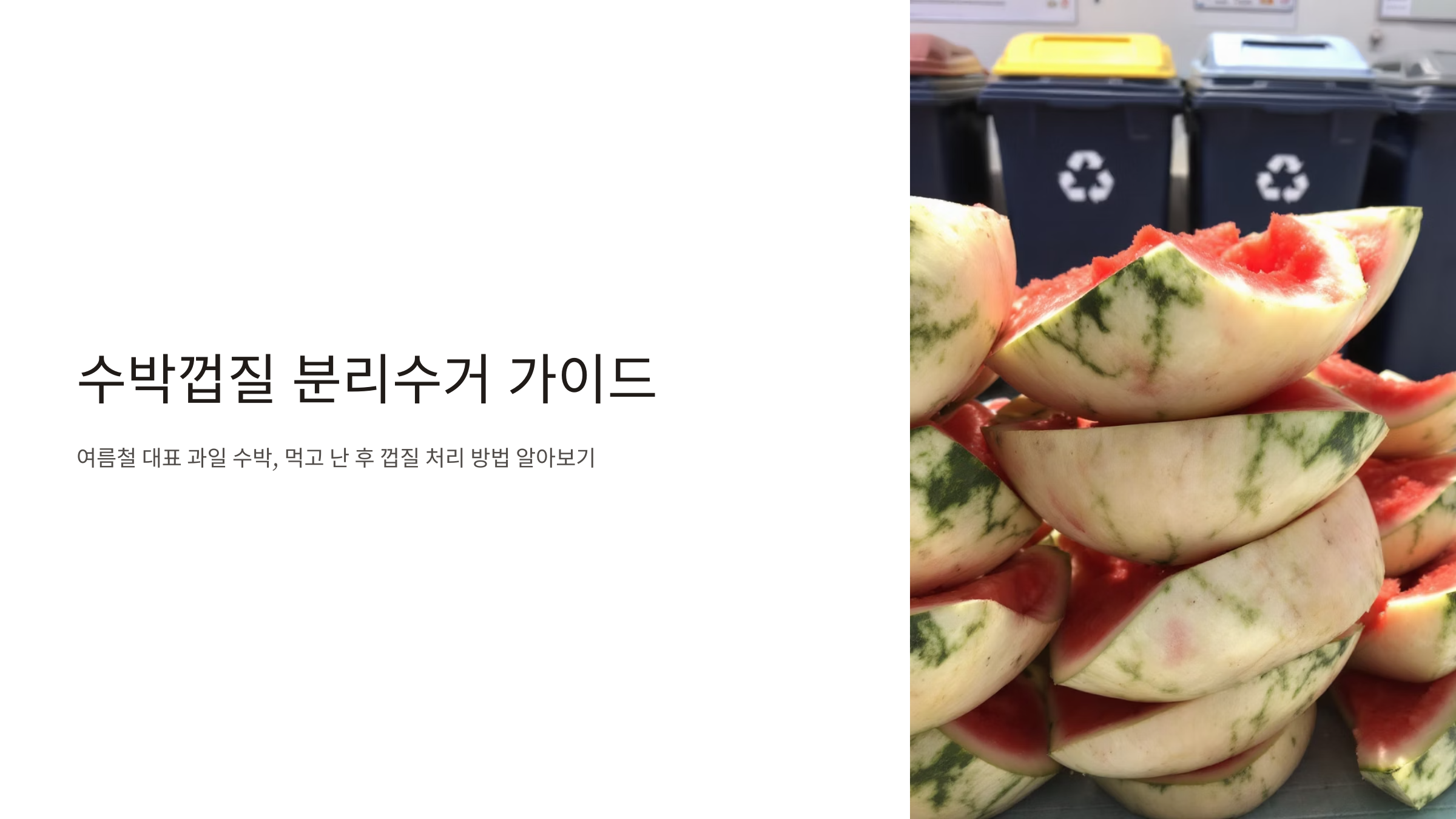 수박껍질 음식물쓰레기 분리수거