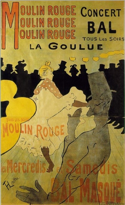 물랭 루즈에서의 라 굴뤼 로트렉의 포스터