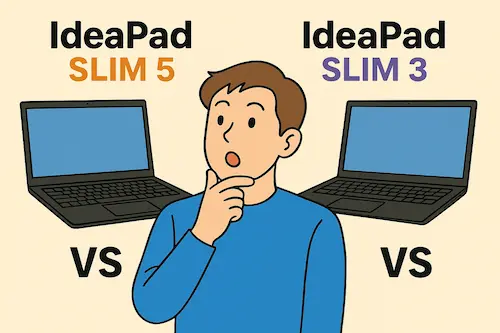 레노버 IdeaPad Slim 5 와 Slim 3 의 비교 분석 이미지