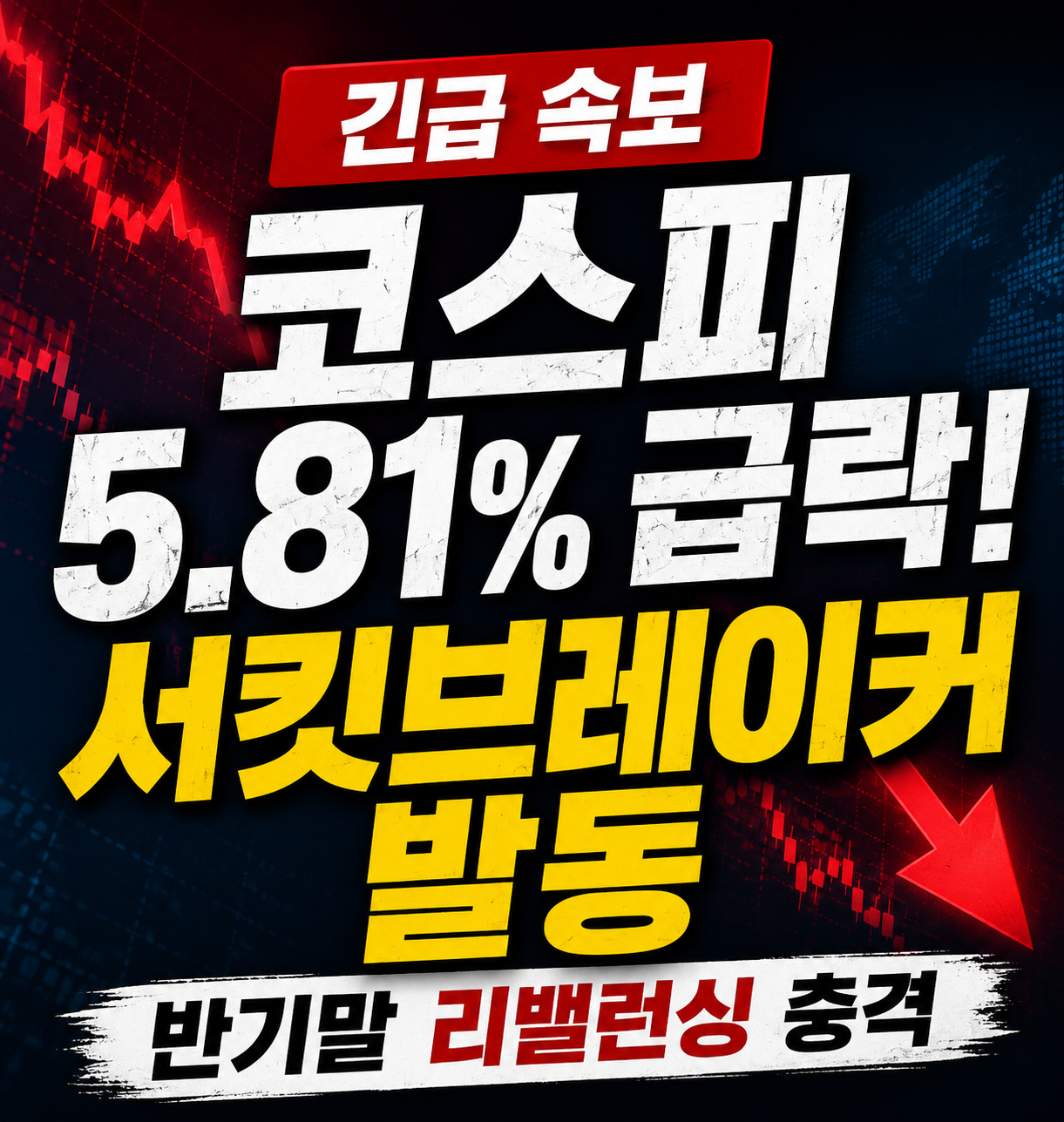 코스피 5.81% 급락, 서킷브레이커 발동 이유는?