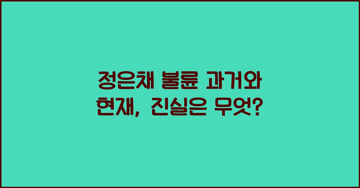 정은채 불륜