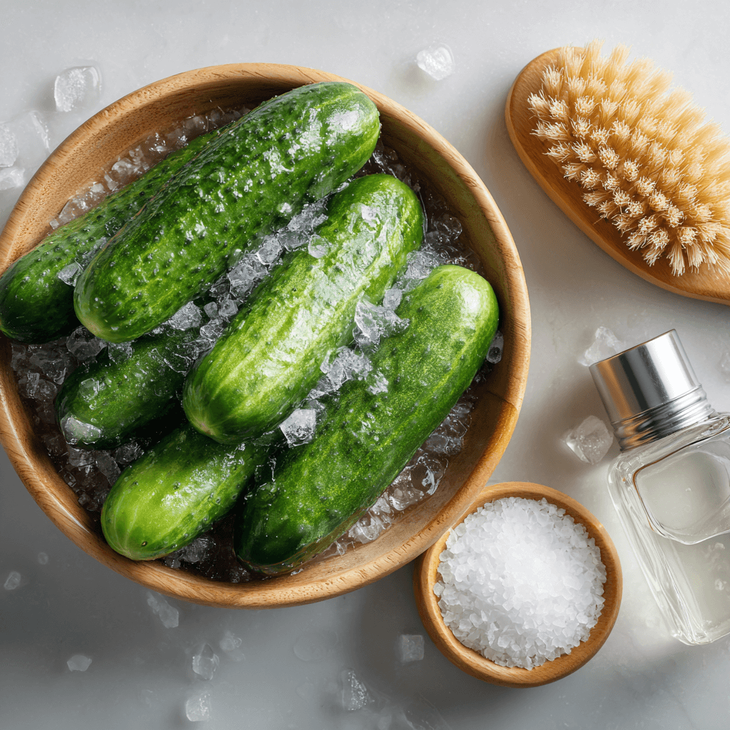 물에-담겨-있는-오이와-소금