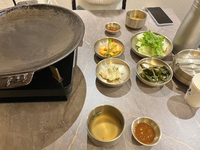 기본 상차림 모습