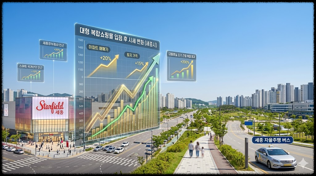 대형 쇼핑몰 입점 후 주변 시세 변화 : 스타필드&middot;복합몰이 집값에 미치는 영향