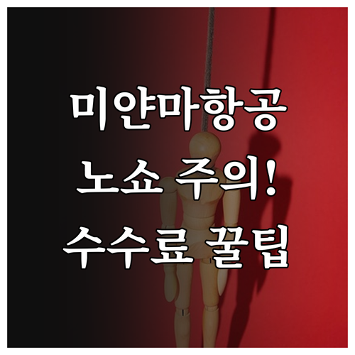 미얀마항공 노쇼 방지와 취소 수수료..