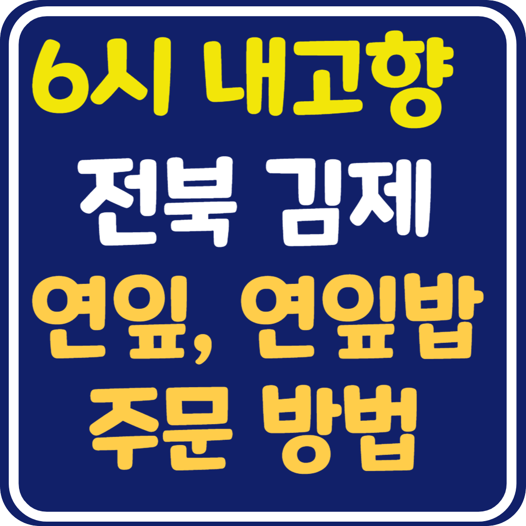 6시 내고향 전북 김제 연잎, 연잎밥 주문 방법