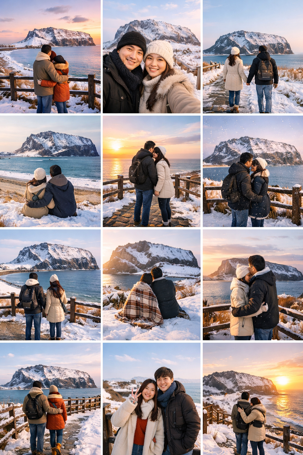 성산일출봉 연인들 여행 사진