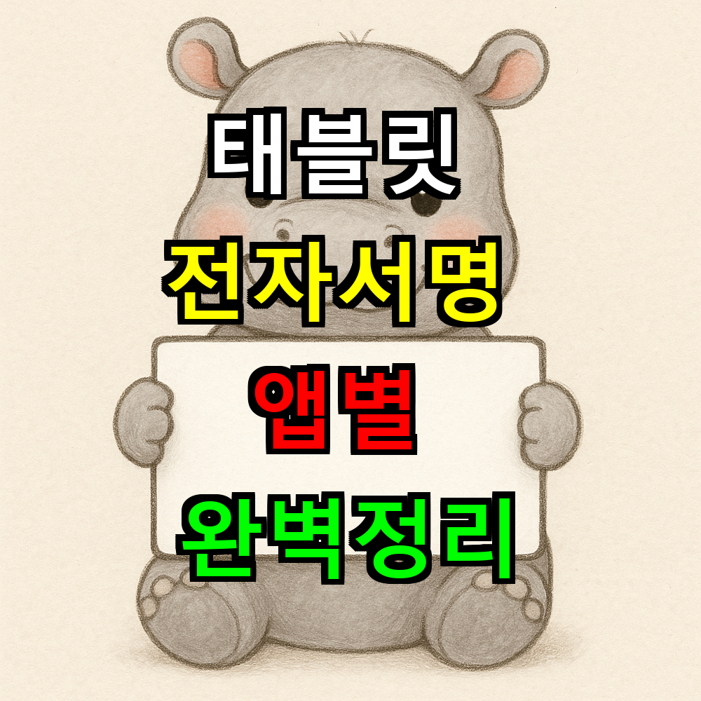 태블릿 전자서명 간단하게 하는법? 앱별 완벽정리