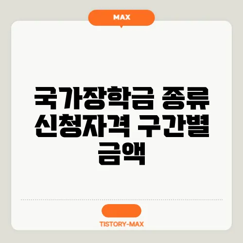 국가장학금 종류 신청자격 구간별 금액