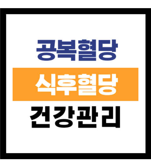 공복혈당 식후혈당
