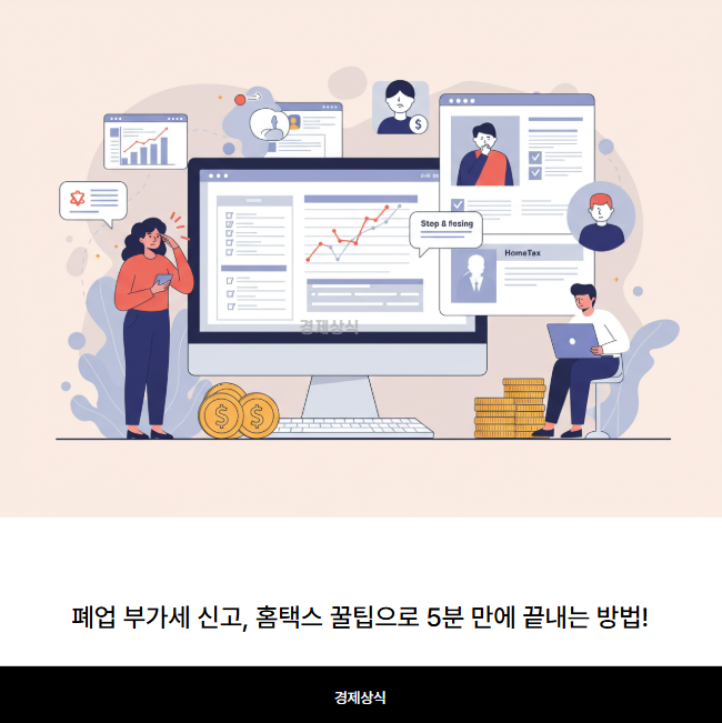 폐업 부가세 신고, 홈택스 꿀팁으로 5분 만에 끝내는 방법!