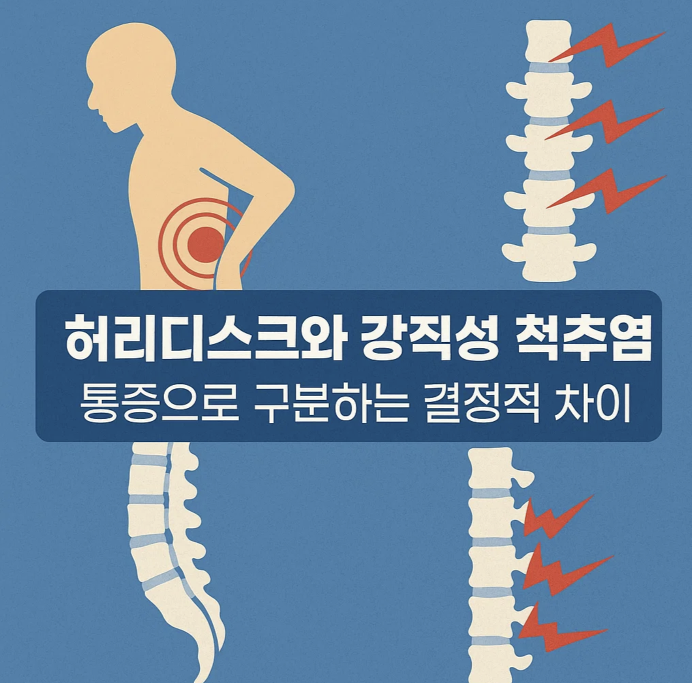 허리디스크와 강직성 척추염, 통증으로 구분하는 결정적 차이