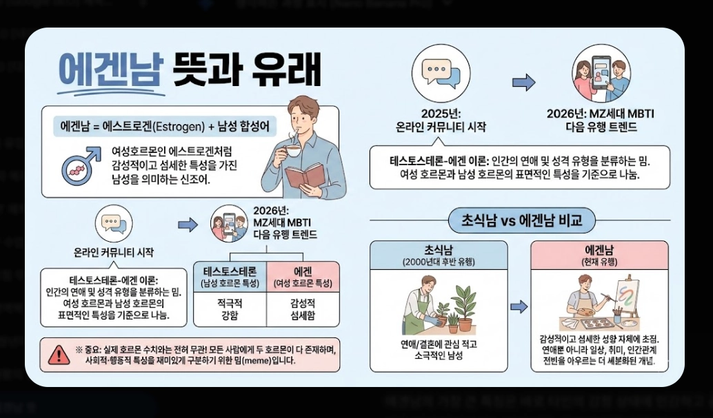 에겐남 뜻 vs 테토남 비교 [2026 트렌드] 유래부터 핵심 특징 5가지 완벽 가이드