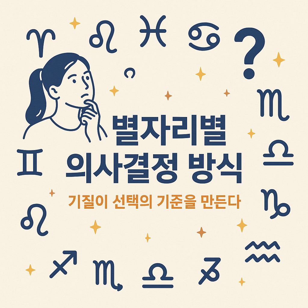 별자리별 의사결정 방식 — 기질이 선택의 기준을 만든다