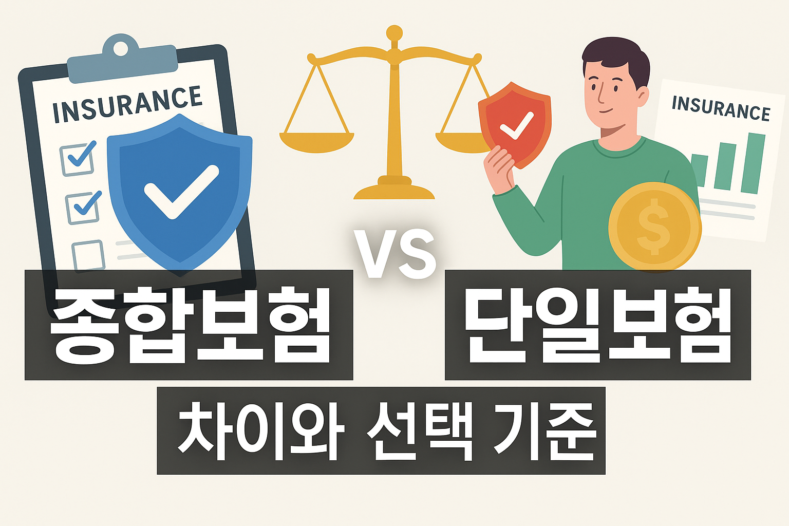 종합보험 vs 단일보험 차이와 선택 기준