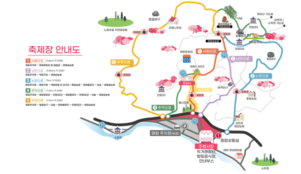 2023년 광양 매화 축제 실시간 CCTV 개화시기 주차장 숙박 정보
