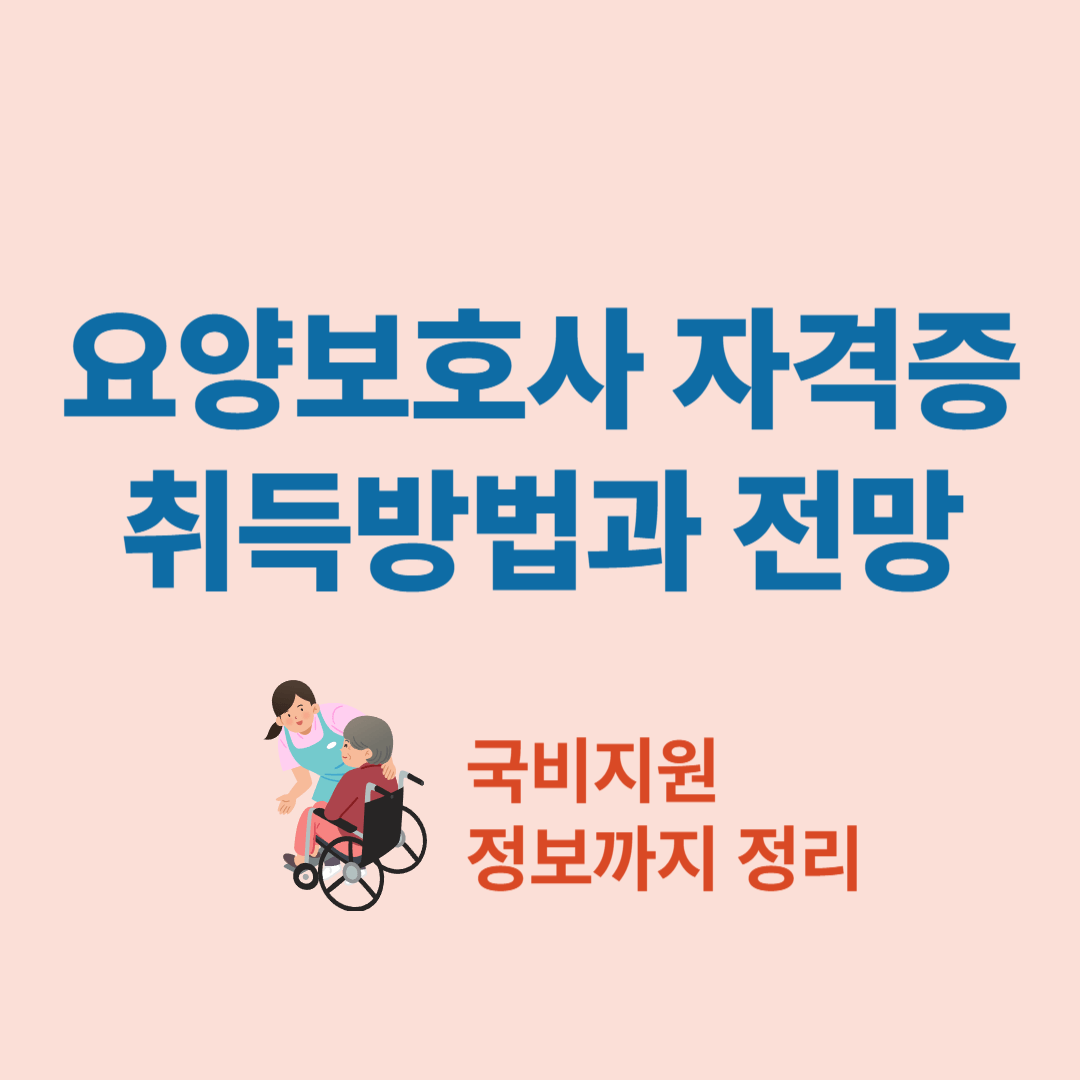 요양보호사 자격증 취득방법과 전망