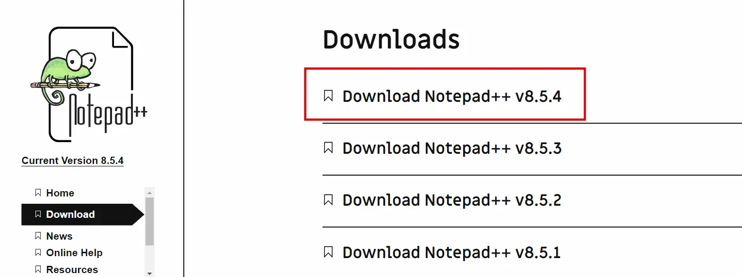 노트패드++ 최신 버전 다운로드