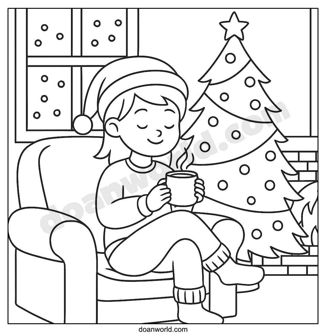 겨울 색칠공부 도안