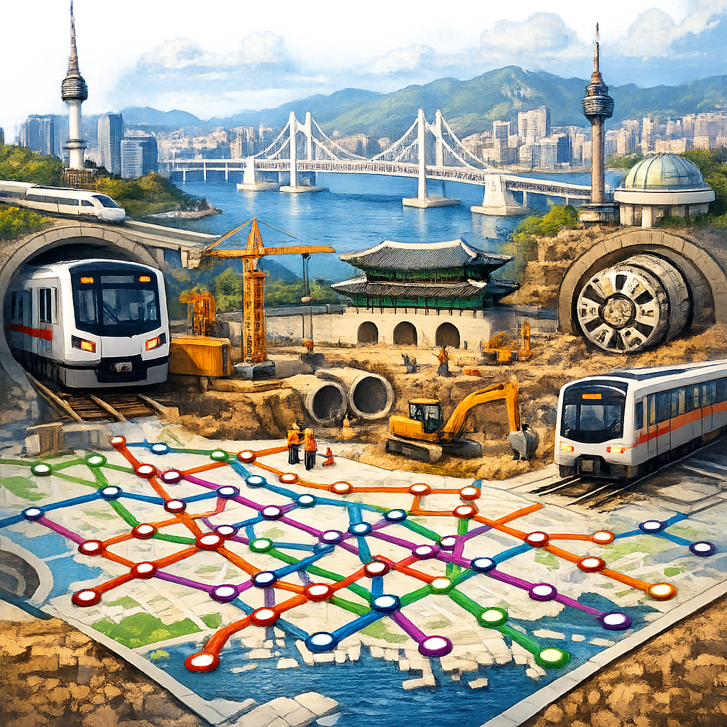 2026년! 대한민국 지하철 현황과 준공 예정 노선 정리(서울, 부산, 대전, 광주, 대구 등 지역별) 관련 사진