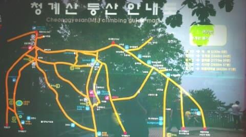 청계산-등산코스-청계산입구역-주차장-원터골-입구-길마재-돌문바위-매바위-매봉