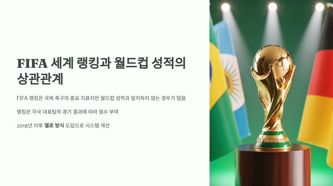 피파랭킹과 월드컵 성적간 관계