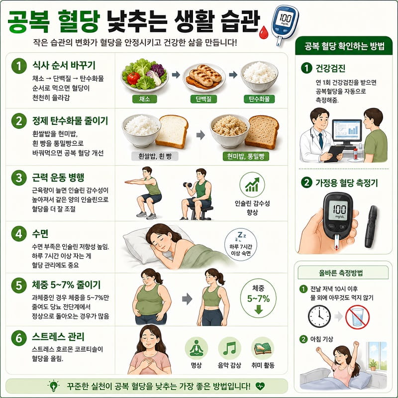 공복 혈당 낮추는 방법