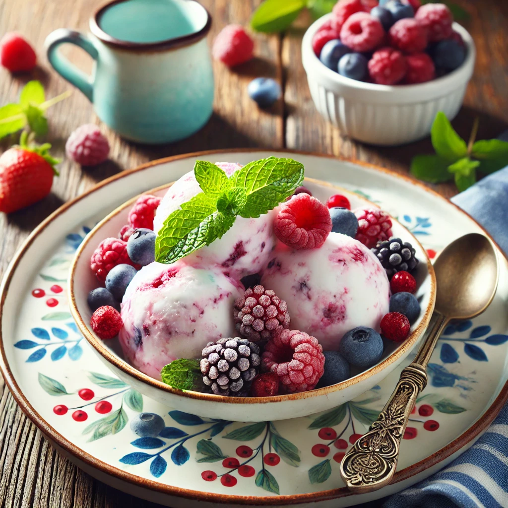 과일 셔벗 혹은 무가당 요거트 아이스크림