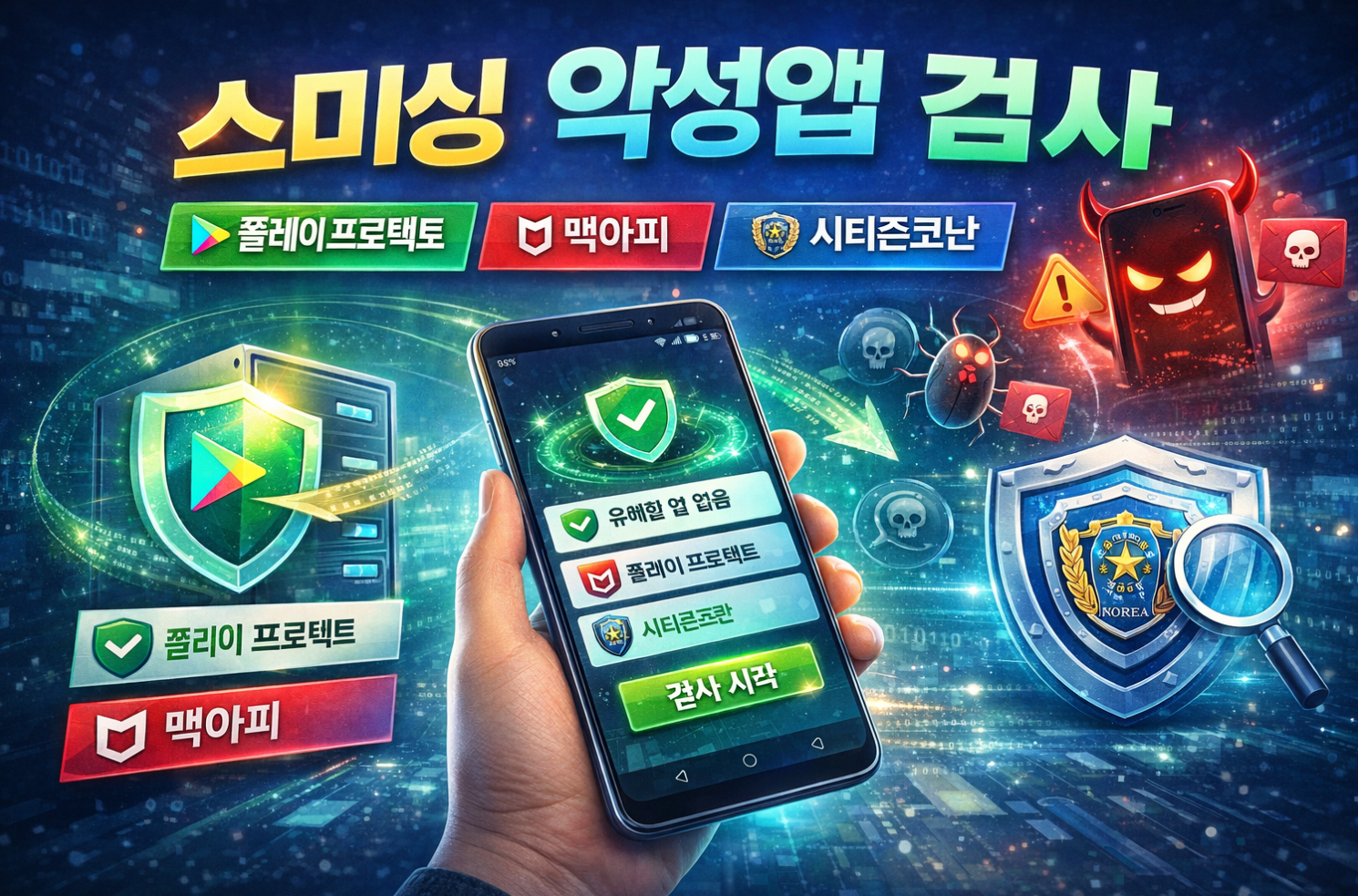 스미싱 악성앱 검사 관련 사진