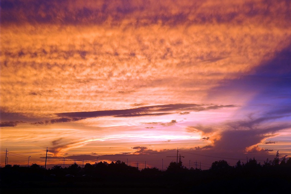 파주의 일몰 풍경