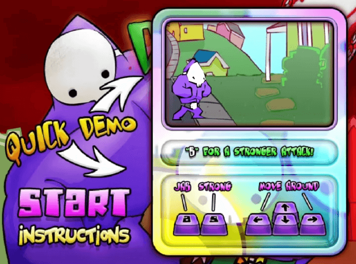 아빠와나-플래시게임-도움말-화면