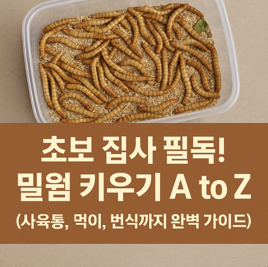 초보 집사 필독! 밀웜 키우기 A to Z (사육통, 먹이, 번식까지 완벽 가이드)