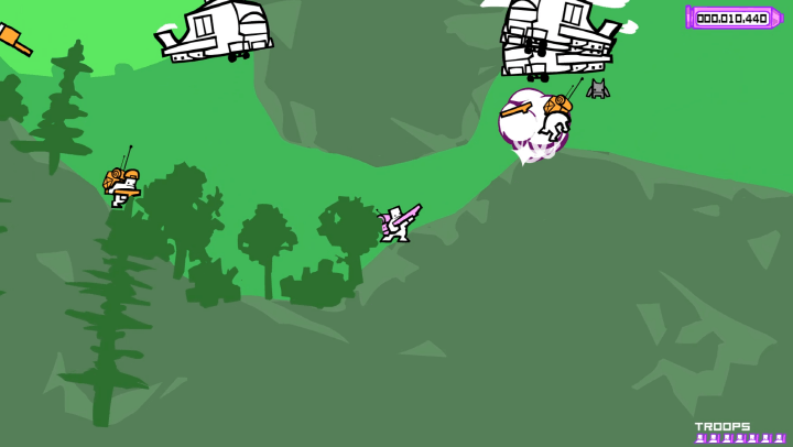 적에게-총을-발사하여-처치하는-화면