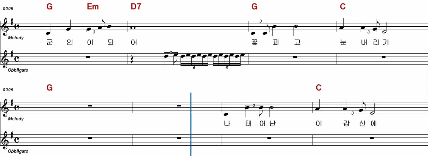 유리상자(양희은) 늙은 군인의 노래 악보