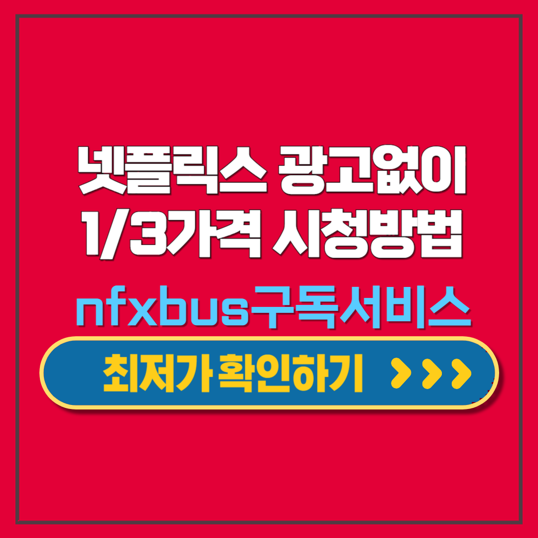 1/3가격으로 넷플릭스 즐기기 Nfxbus 할인 코드 활용법