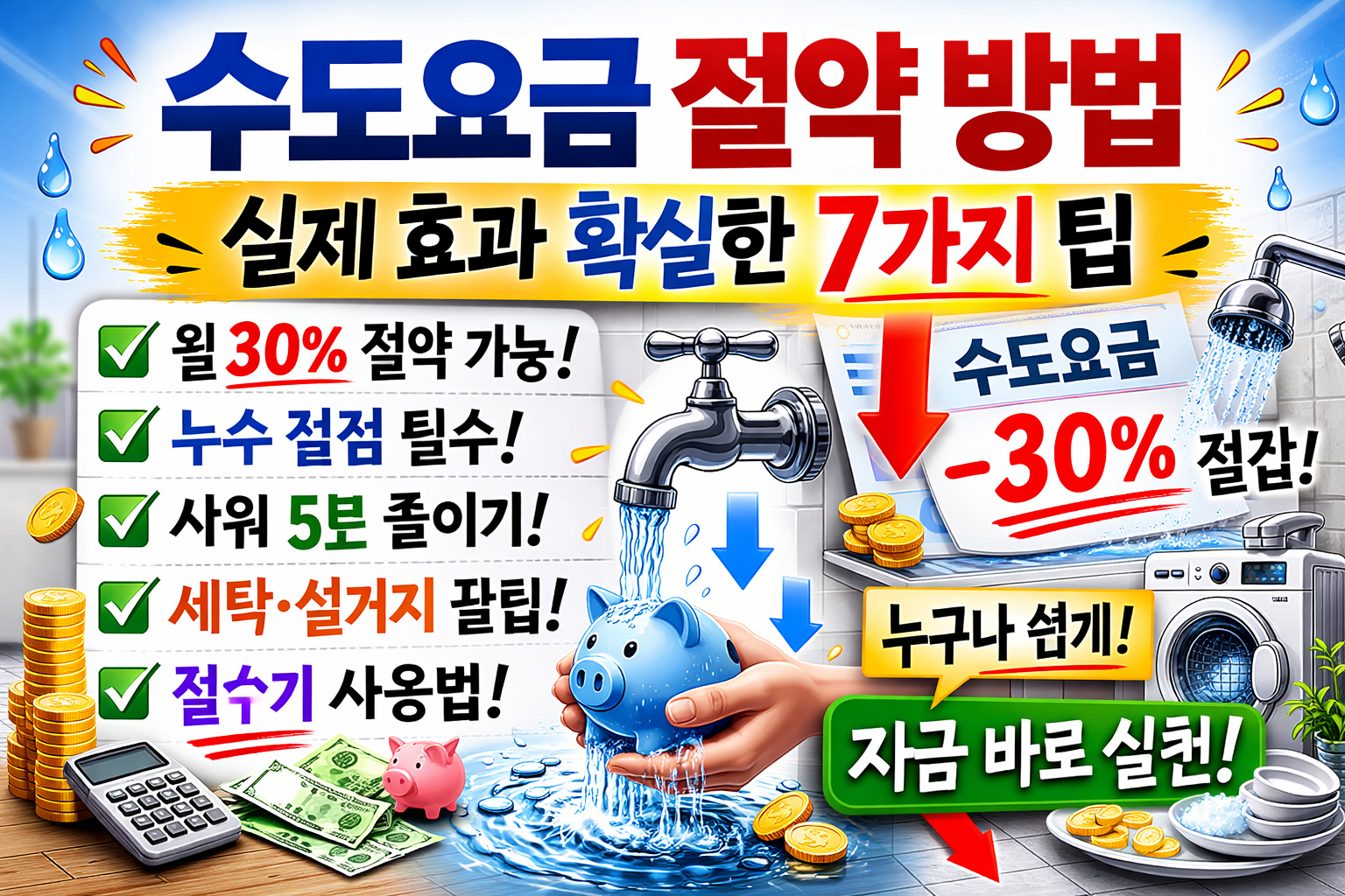 수도요금 절약 방법 총정리