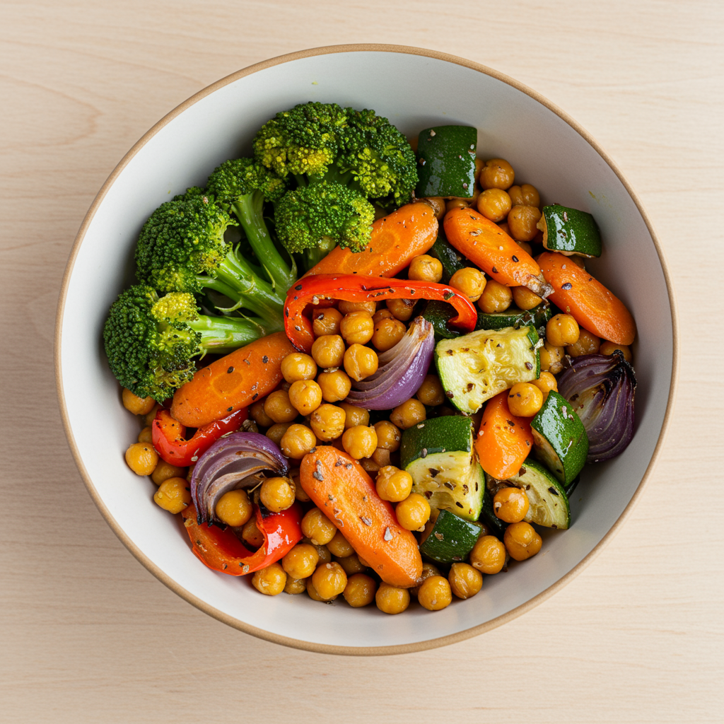 구운 야채 & 병아리콩볼